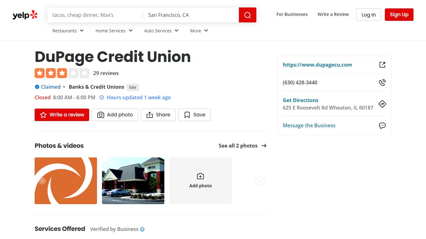 DUPAGE CREDIT UNION - 28 Reviews - Banks & Credit Unions - 625 E ...
